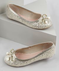 Sapatilha-Infantil-Molekinha-com-Glitter-e-Lacinho-Dourada-9949085-Dourado_1