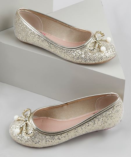 Sapatilha-Infantil-Molekinha-com-Glitter-e-Lacinho-Dourada-9949085-Dourado_1