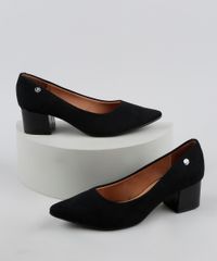 Scarpin-Feminino-Vizzano-Salto-Baixo-Bico-Fino-em-Suede-Preto-9947846-Preto_1