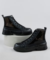 Bota-Coturno-Feminina-Oneself-com-Recorte-em-Vinil-Preta-9948234-Preto_1