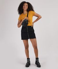 Blusa-Feminina--Respeite-Seu-Tempo--Manga-Curta-Decote-Redondo-Mostarda-9947756-Mostarda_3