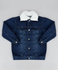 Jaqueta-Jeans-Infantil-com-Gola-de-Pelo-Azul-Escuro-9946410-Azul_Escuro_1