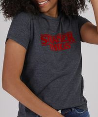 Blusa-Feminina-Stranger-Things-Manga-Curta-Decote-Redondo-Cinza-Mescla-Escuro-9943565-Cinza_Mescla_Escuro_4