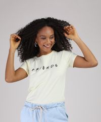 Blusa-Feminina-Friends-Manga-Curta-Decote-Redondo-Amarela-Claro-9943563-Amarelo_Claro_1