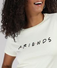 Blusa-Feminina-Friends-Manga-Curta-Decote-Redondo-Amarela-Claro-9943563-Amarelo_Claro_4