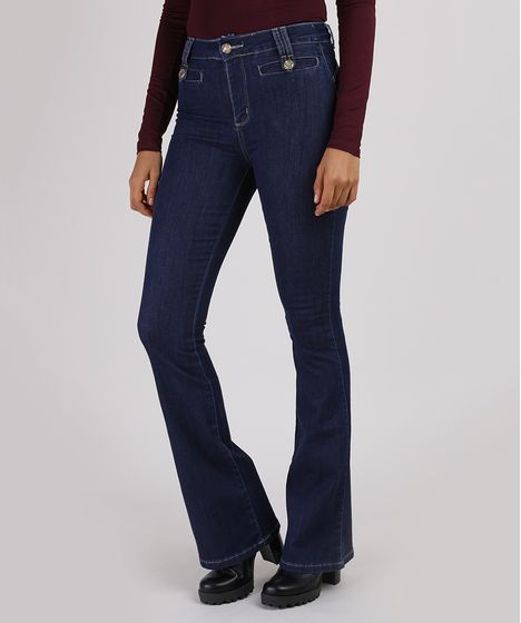 calça jeans feminina flare sawary