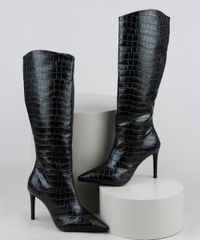 Bota-Feminina-Oneself-Croco-Cano-Alto-Salto-Alto-Preta-9948249-Preto_1