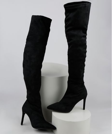 Bota-Feminina-Oneself-Over-The-Knee-em-Suede-Salto-Alto-Fino-Preta-9948254-Preto_1