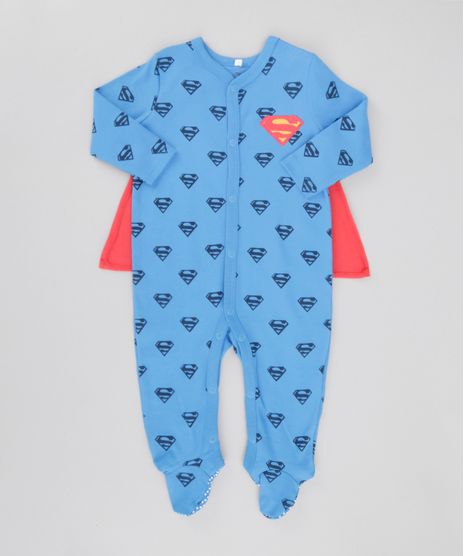 Macacao-Estampado-Super-Homem-com-Capa-em-Algodao---Sustentavel-Azul-8622571-Azul_1