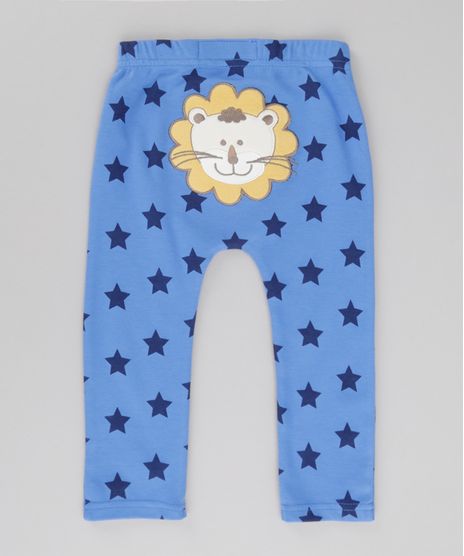 Calca-Estampada-Leao-em-Algodao---Sustentavel-Azul-8580585-Azul_1