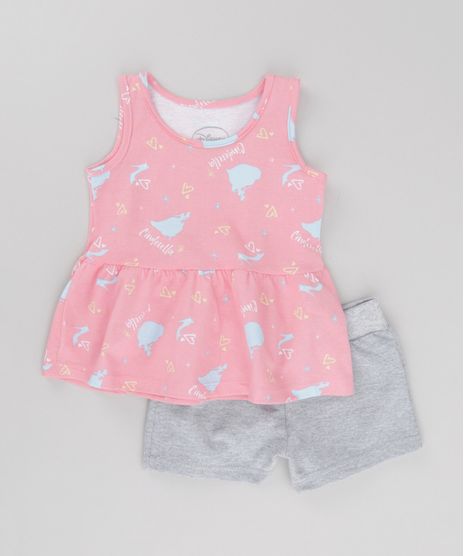 Conjunto-de-Regata-Estampada-Rosa---Short-Cinderela-Cinza-Mescla-8722923-Cinza_Mescla_1