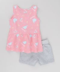 Conjunto-de-Regata-Estampada-Rosa---Short-Cinderela-Cinza-Mescla-8722923-Cinza_Mescla_2