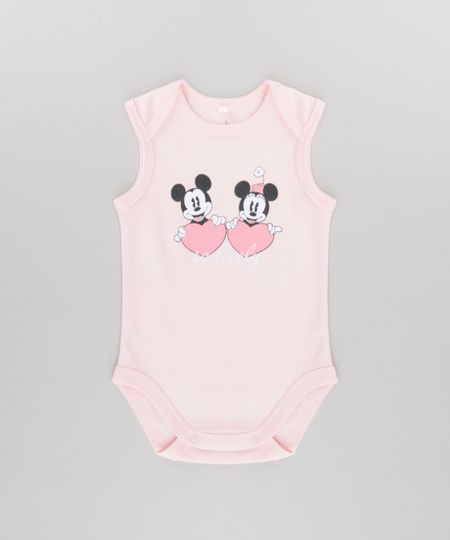 Body-Mickey-e-Minnie-em-Algodao---Sustentavel-Rosa-Claro-8582871-Rosa_Claro_1