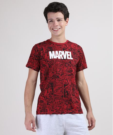 Camiseta-Juvenil-Marvel-Estampada-Quadrinhos-Manga-Curta-Vermelha-9675698-Vermelho_1