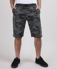 Bermuda-Juvenil-em-Moletom-Estampada-Camuflada-com-Bolsos-Cinza-Meslca-Escuro-9698771-Cinza_Meslca_Escuro_1