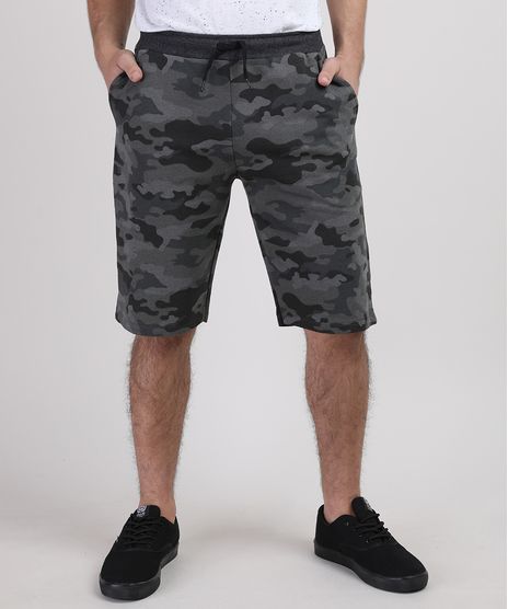 Bermuda-Juvenil-em-Moletom-Estampada-Camuflada-com-Bolsos-Cinza-Meslca-Escuro-9698771-Cinza_Meslca_Escuro_1