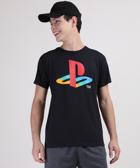Camiseta-Juvenil-PlayStation-Manga-Curta-Preta-9873465-Preto_1