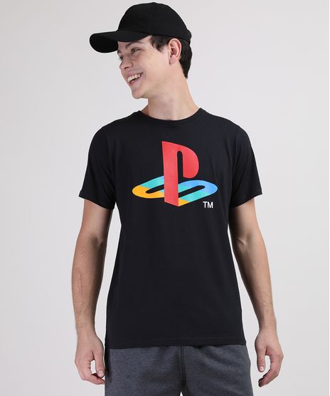 Camiseta-Juvenil-PlayStation-Manga-Curta-Preta-9873465-Preto_1