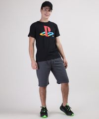 Camiseta-Juvenil-PlayStation-Manga-Curta-Preta-9873465-Preto_3