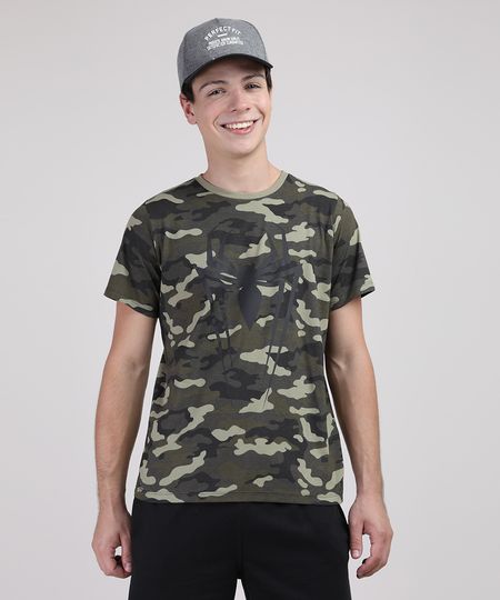 Camiseta-Juvenil-Homem-Aranha-Estampada-Camuflada-Manga-Curta-Verde-Militar-9732787-Verde_Militar_1