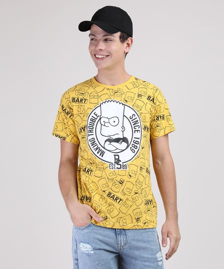 Camiseta-Juvenil-Bart-Simpsons-Estampada-Manga-Curta--Amarela-9541652-Amarelo_1