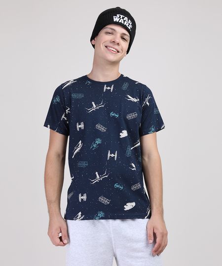 Camiseta-Juvenil-Star-Wars-Estampada-Manga-Curta-Gola-Careca-Azul-Marinho-9442326-Azul_Marinho_1