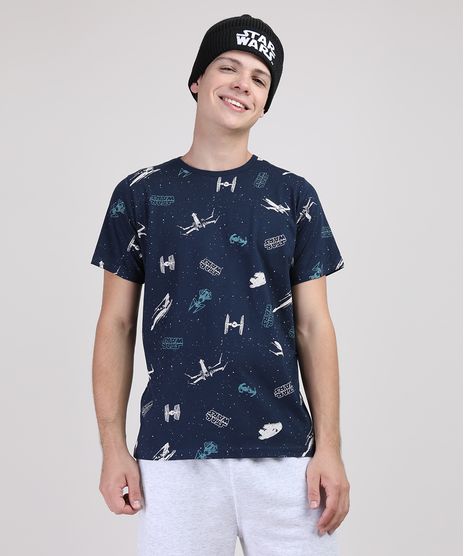 Camiseta-Juvenil-Star-Wars-Estampada-Manga-Curta-Gola-Careca-Azul-Marinho-9442326-Azul_Marinho_1