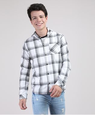 Camisa-Juvenil-em-Flanela-Estampada-Xadrez-com-Capuz-Manga-Longa-Branca-9807684-Branco_1