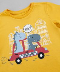 Camiseta-Infantil-Dinossauros-no-Carro-Manga-Curta-Amarela-9943043-Amarelo_4