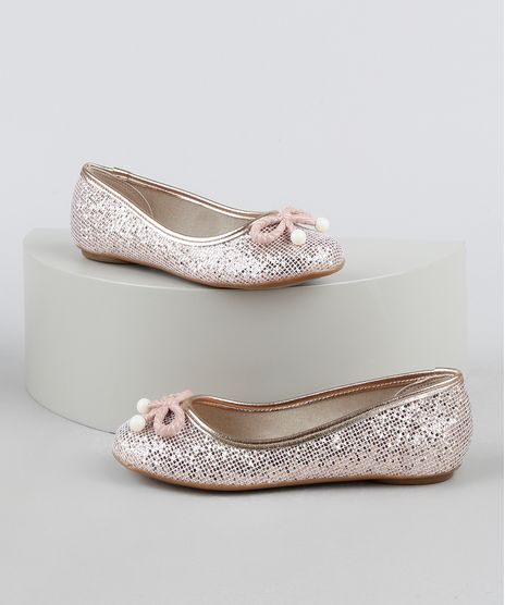 Sapatilha-Infantil-Molekinha-Bico-Redondo-em-Glitter-com-Laco-Rose-9949084-Rose_1