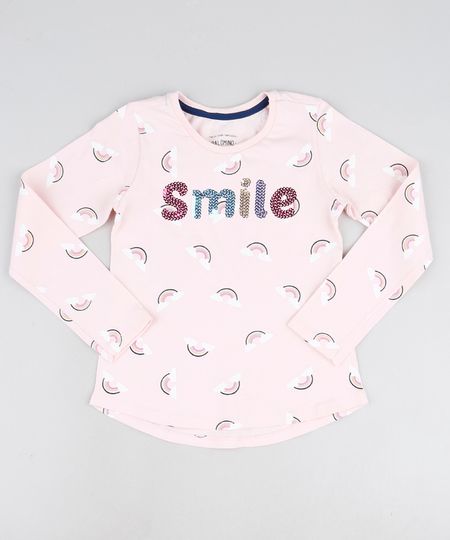 Blusa-Infantil-Smile-em-Paete-e-Arco-Iris-Manga-Longa-Rosa-Claro-9947199-Rosa_Claro_1