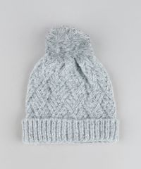 Gorro-de-Trico-Masculino-Canelado-com-Pompom-Cinza-Mescla-9834501-Cinza_Mescla_1