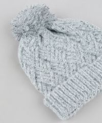 Gorro-de-Trico-Masculino-Canelado-com-Pompom-Cinza-Mescla-9834501-Cinza_Mescla_2