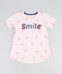 Blusa-Infantil-Smile-em-Paete-e-Arco-Iris-Manga-Curta-Rosa-Claro-9947200-Rosa_Claro_1