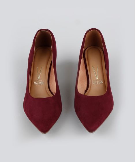 scarpin vizzano vinho salto baixo