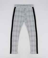 Calca-Legging-Infantil-Xadrez-com-Faixa-Lateral-Preta-9944575-Preto_1