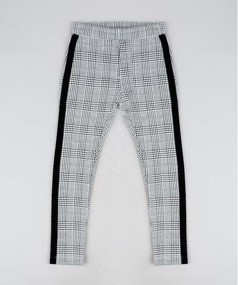 Calca-Legging-Infantil-Xadrez-com-Faixa-Lateral-Preta-9944575-Preto_1