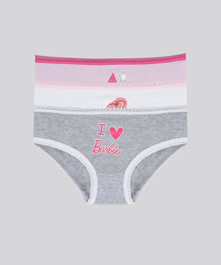 Kit-de-3-Calcinhas-Barbie-Multicor-8594801-Multicor_1 Kit-de-3-Calcinhas-Barbie-Multicor-8594801-Multicor_1