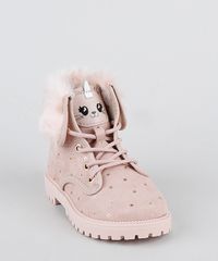 Bota-Coturno-Infantil-Molekinha-Cano-Curto-Estampada-de-Estrelas-com-Pelo-Rosa-Claro-9949104-Rosa_Claro_3