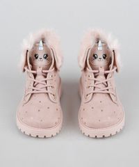 Bota-Coturno-Infantil-Molekinha-Cano-Curto-Estampada-de-Estrelas-com-Pelo-Rosa-Claro-9949104-Rosa_Claro_5