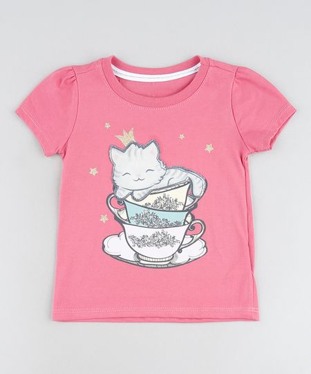 Blusa-Infantil-Gatinho-Manga-Curta-Rosa-9887647-Rosa_1