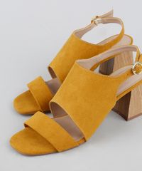 Sandalia-Feminina-Oneself-Salto-Grosso-Medio-Mostarda-9948285-Mostarda_3