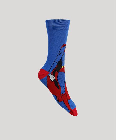 Meia-Masculina-Cano-Alto-Super-Homem-Azul-Royal-9949289-Azul_Royal_1