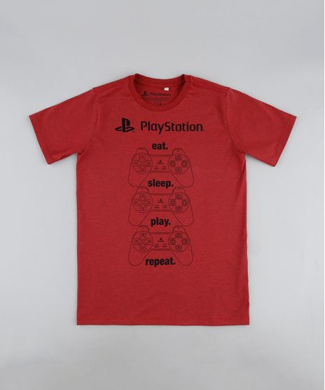 Camiseta-Juvenil-Playstation-Manga-Curta-Vermelha-9942950-Vermelho_1