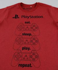 Camiseta-Juvenil-Playstation-Manga-Curta-Vermelha-9942950-Vermelho_3