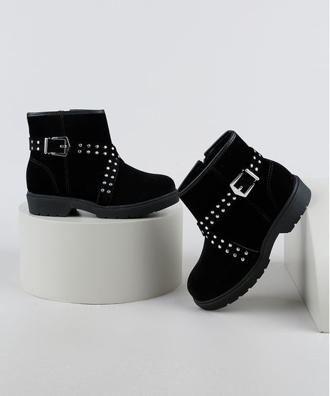 Bota-Infantil-Molekinha-Cano-Curto-com-Fivela-e-Tachas-Preta-9949110-Preto_1