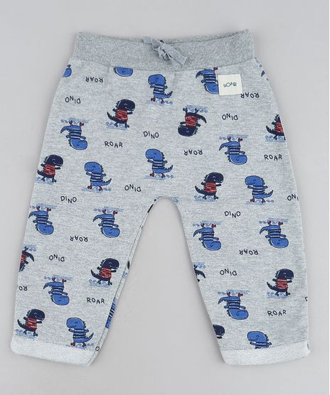 Calca-Infantil-Estampada-de-Dinossauros-Cinza-Mescla-Claro-9929723-Cinza_Mescla_Claro_1