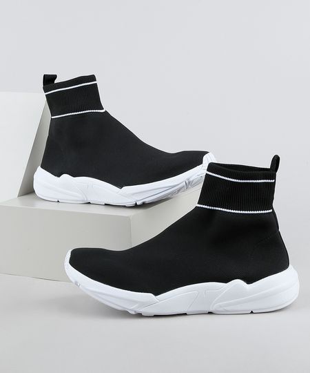 Tenis-Meia-Masculino-Oneself-Knit-Cano-Alto-Preto-9905014-Preto_1 Tenis-Meia-Masculino-Oneself-Knit-Cano-Alto-Preto-9905014-Preto_1