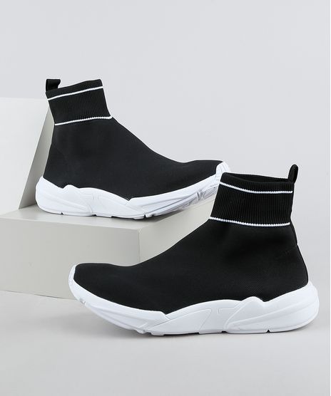 Tenis-Meia-Masculino-Oneself-Knit-Cano-Alto-Preto-9905014-Preto_1