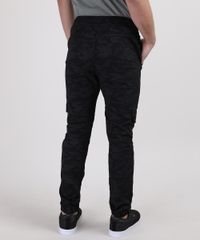 Calca-de-Sarja-Juvenil-Jogger-Estampada-Camuflada-com-Cordao--Preta-9886341-Preto_4